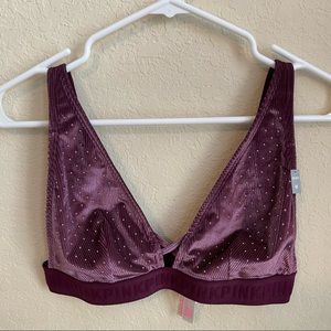 Victoria Secret Purple Velvet Brallete Size M